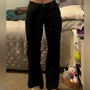 brown corduroy flare pants